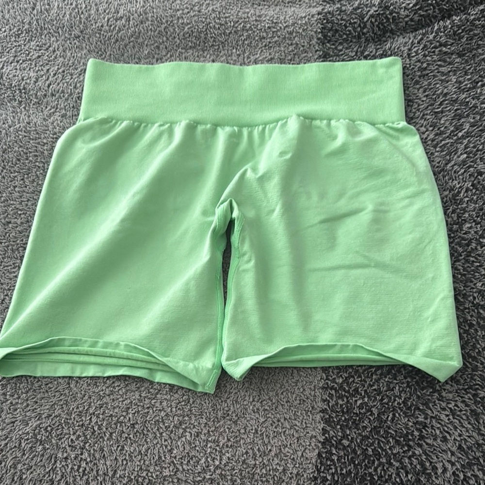 NVGTN Light Green High-Waisted Shorts